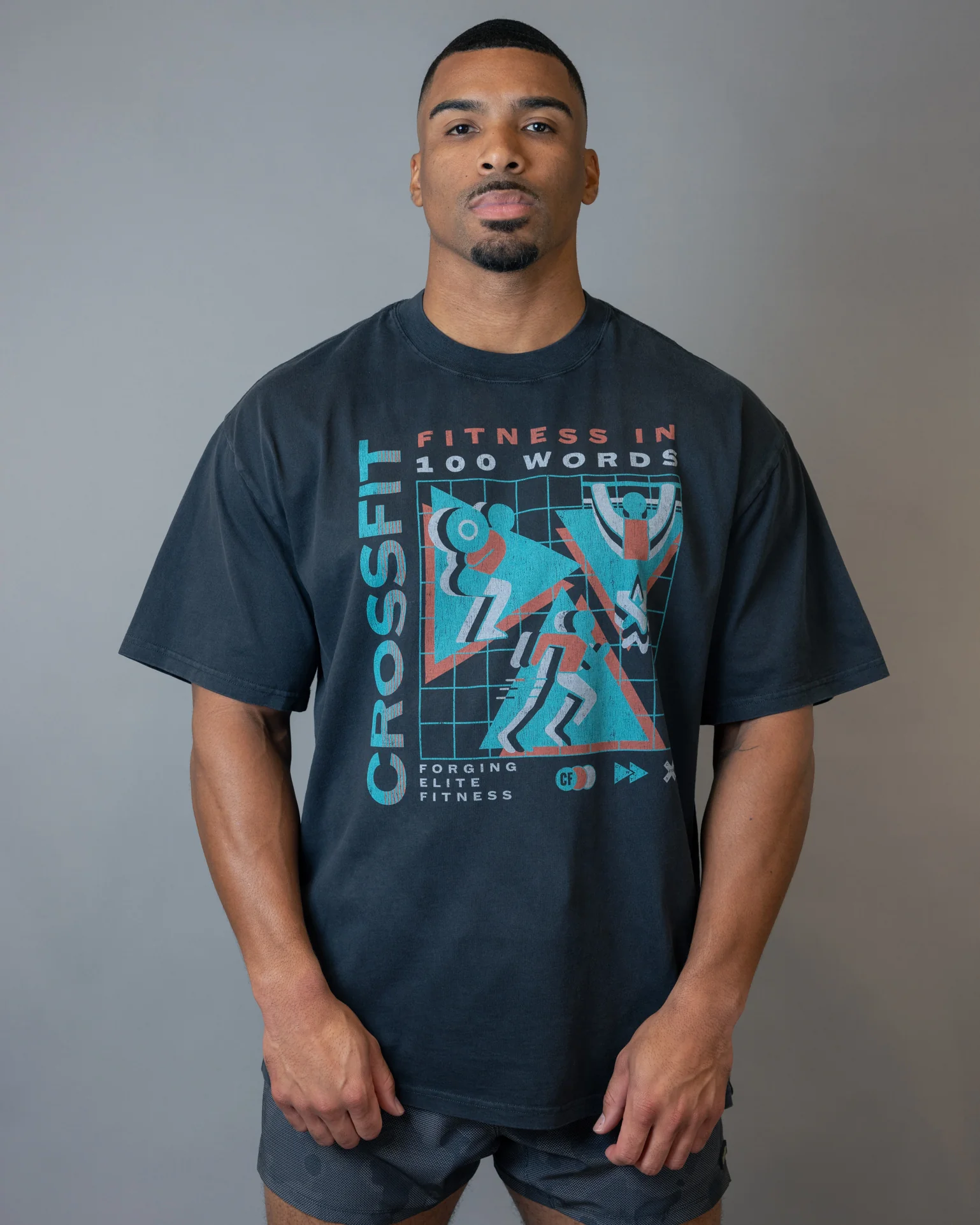 Unisex Retro Grid Heavyweight Faded Tee - Image 5