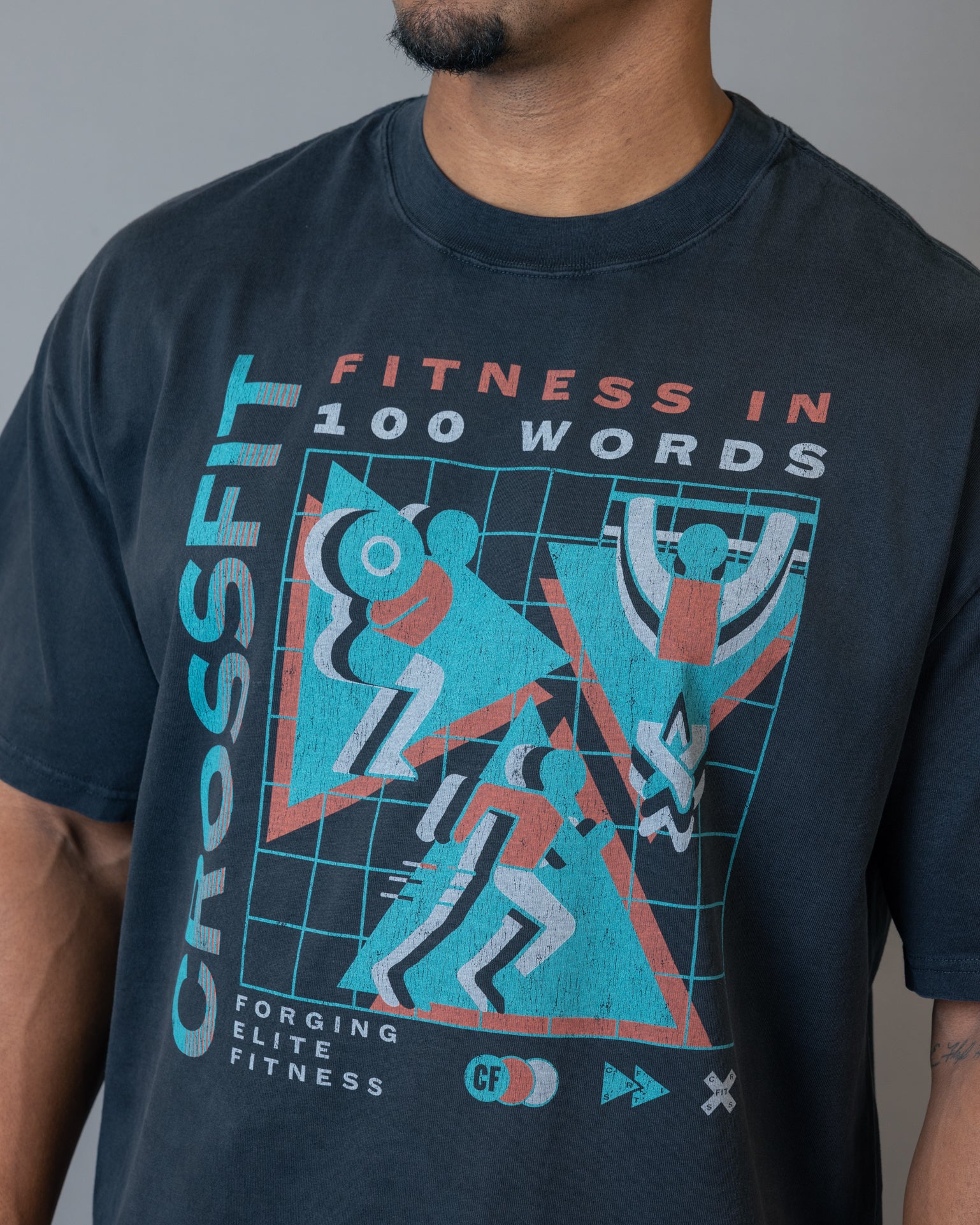 Unisex Retro Grid Heavyweight Faded Tee - Image 8