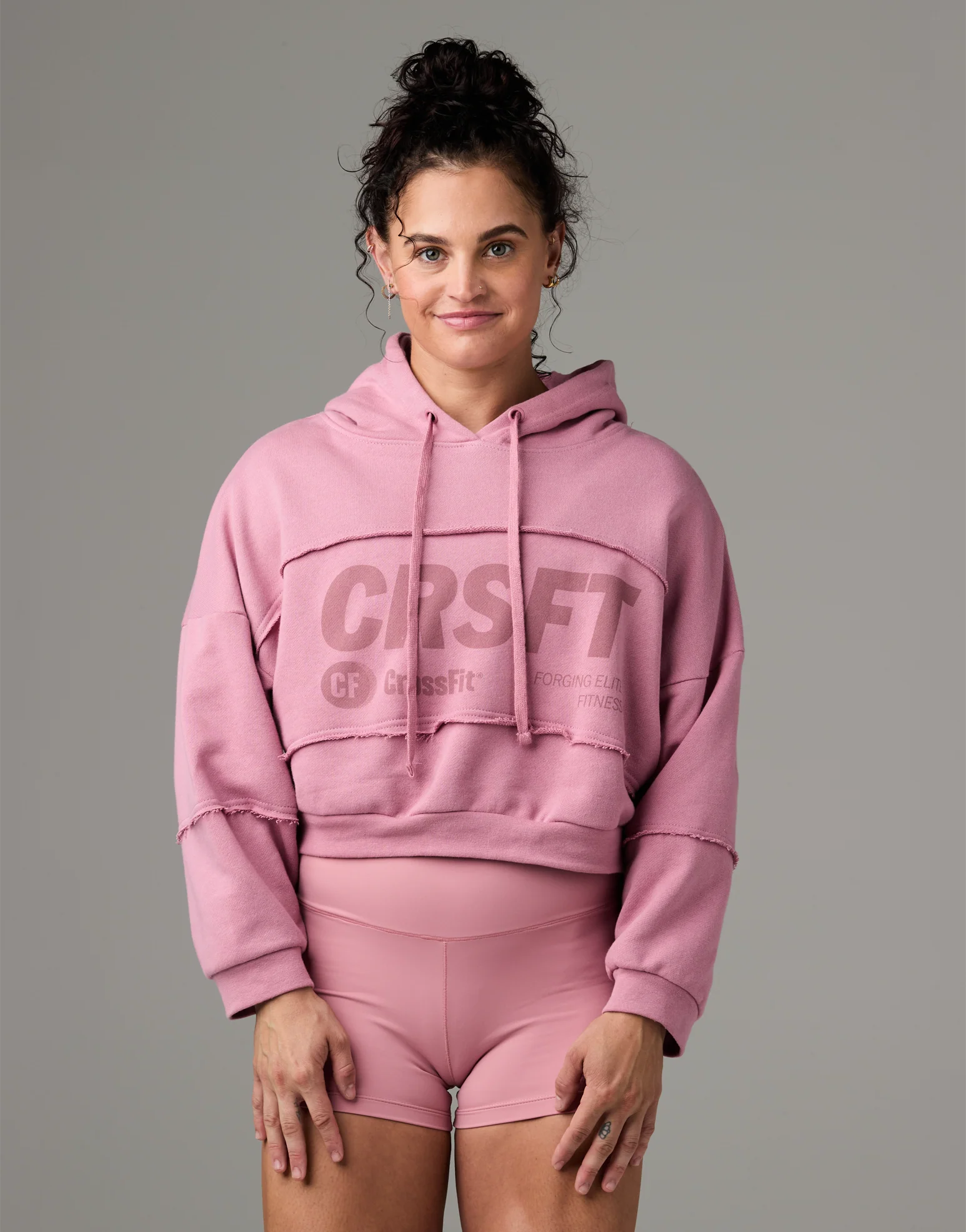 Women's CRSFT Terry Crop Hoodie - Image 4